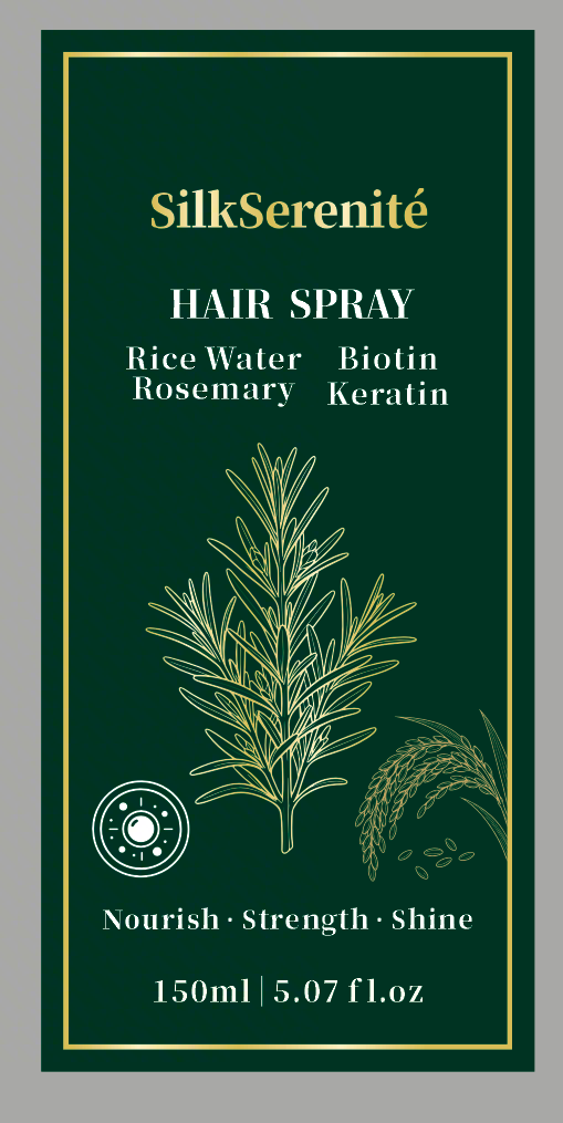 SilkSerenité botanical hair spray label